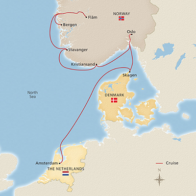 Viking Shores & Fjords map