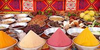 Spice shop display in Aswan