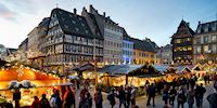 A Christmas market in Strasbourg
