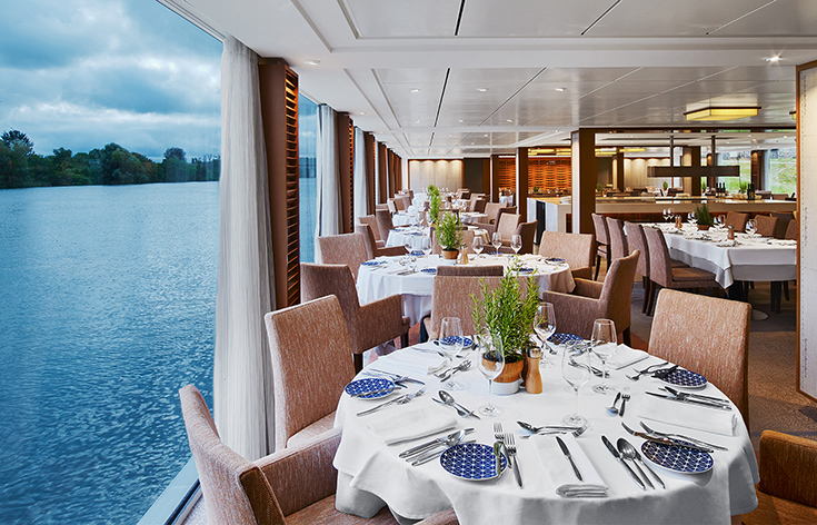 The Restaurant on board a Viking river ship